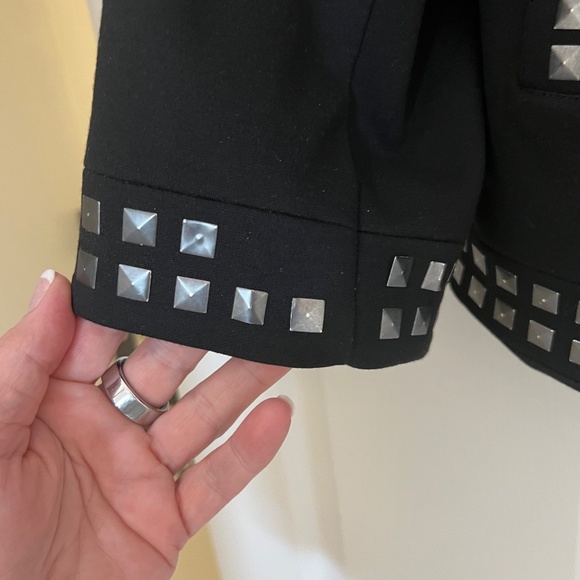 Women's Short Jacket, Black with Metallic Square Accents, Size XL - Picture 11 of 11